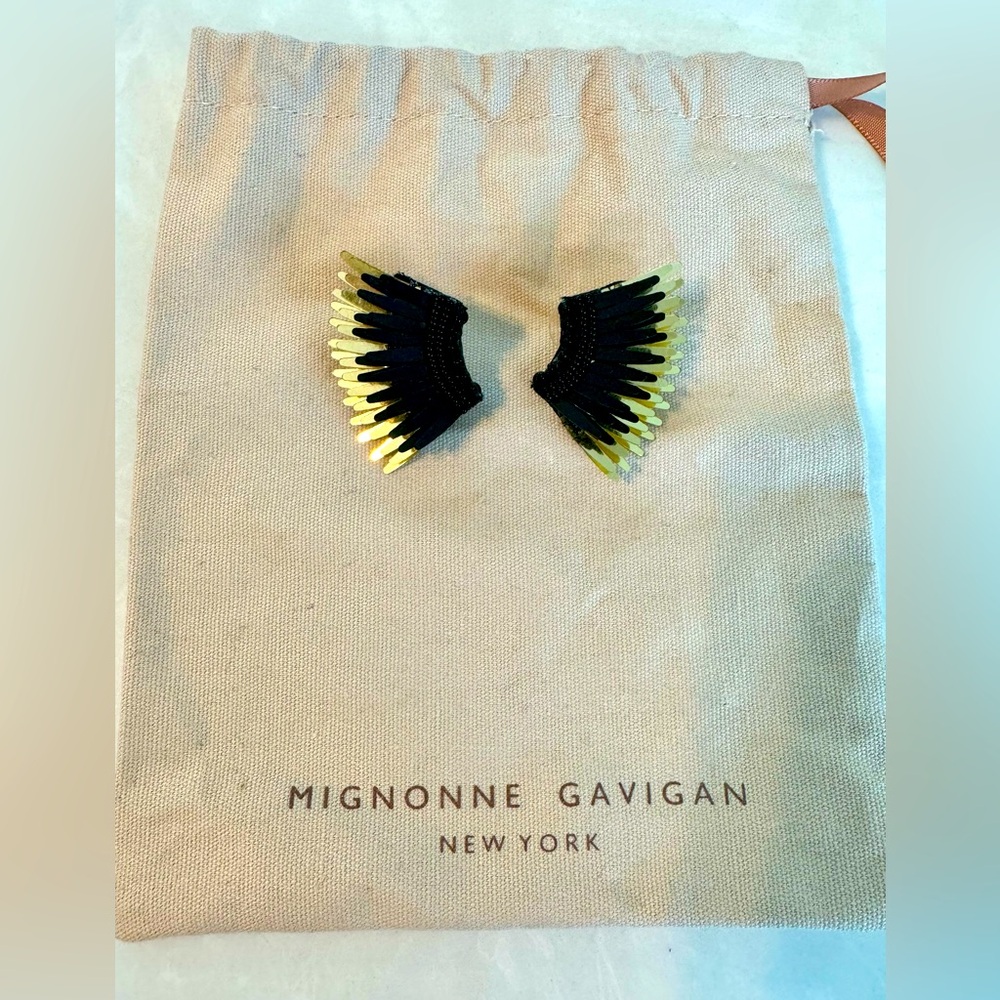 Mignonne Gavigan Mini Madeline Earrings Black/Gold